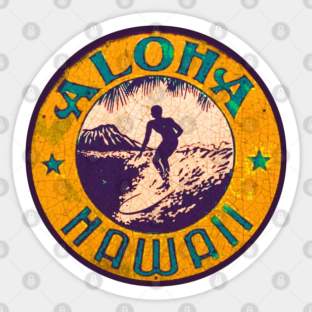 Aloha Hawaii Sticker by Midcenturydave